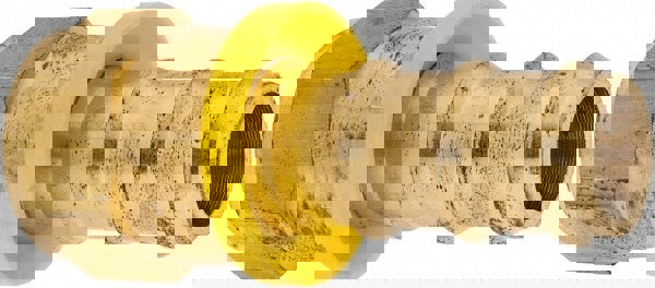 Barbed Push-On Hose Female Connector: 7/8-14 UNF, Brass, 5/8